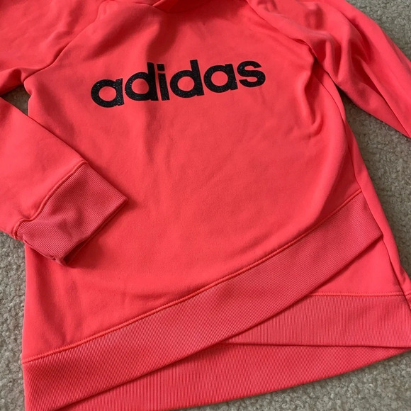bright coral adidas sweatshirt - Picture 3 of 4